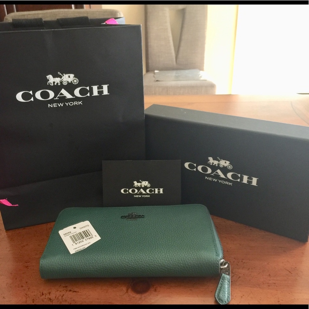 Dark Turquoise Coach Wallet